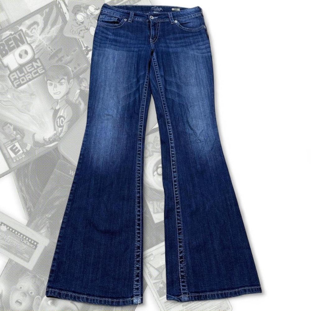 Silver Jeans Suki Bootcut Jeans Vintage Y2K Dark Wash Low Rise Flared 32x32